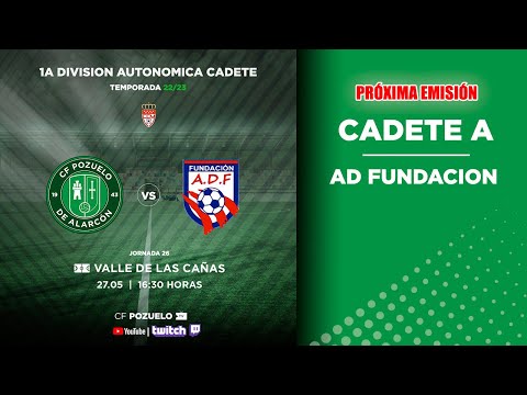 🔴 DIRECTO | CF POZUELO CADETE A 🆚  AD FUNDACION | J26