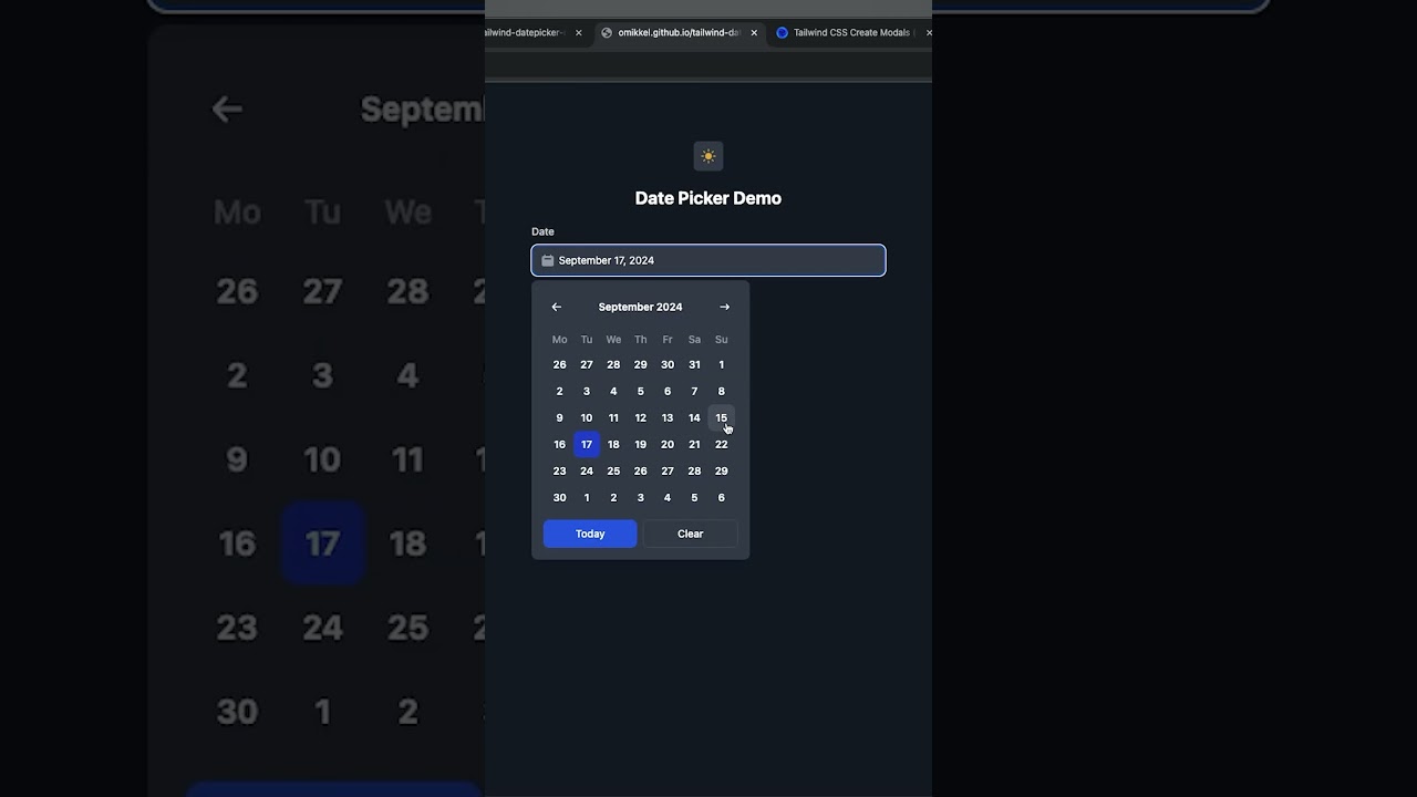 This free REACT DATE-PICKER component is perfect 😍🔥 #coding #shorts