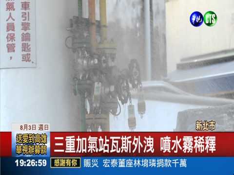 鋼瓶冒煙嘶嘶作響 民眾驚嚇報警