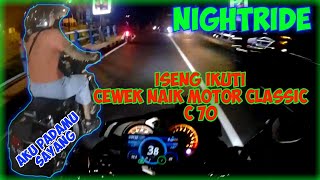 Download lagu ISENG IKUTIN CEWEK CANTIK NAIK MOTOR CLASSIC C70 | BANYAK CEWEK BERKELIARAN #motovlogindonesia mp3