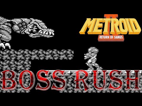 Metroid II: Return of Samus - Boss Rush (All Boss Fights)