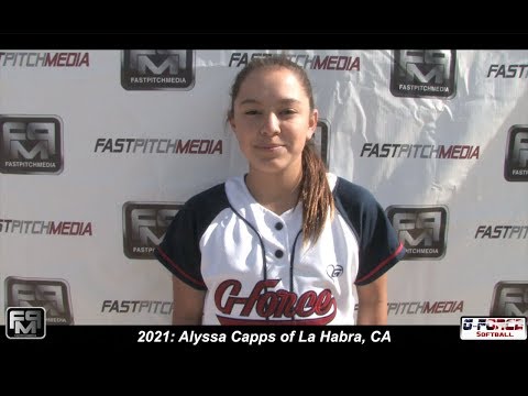 2021 Alyssa Capps Slapper, Shortstop and Outfield Softball Skills Video - G Force -