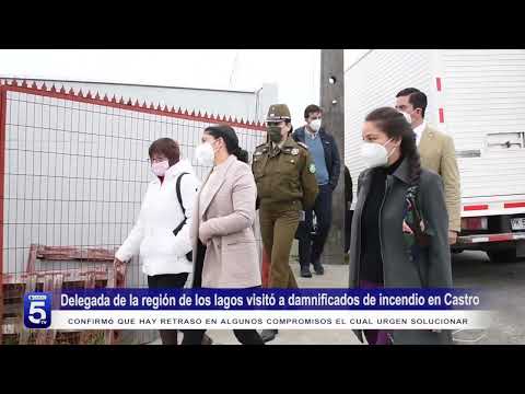 DELEGADA PRESIDENCIAL DE LA REGIÓN DE LOS LAGOS VISITÓ A DAMNIFICADOS DE INCENDIO EN CASTRO
