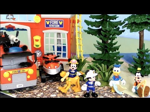 Micky Maus Wunderhaus: Feuerwehrmann, Feuwehrstation & Spielzeugautos - Kinder Spielzeugwelt