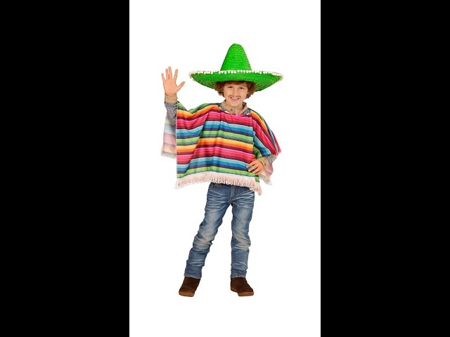 Mexikansk poncho, barn video