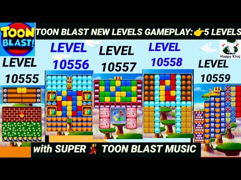 Toon Blast NEW Levels gameplay: 10555-10559 – No Boosters! 🔥 Strategy Only!