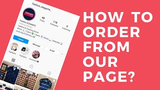 How to Order from our Instagram Page ?