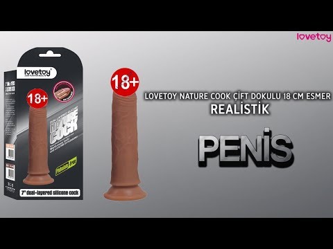 Lovetoy Nature Cock Serisi Özel Çift Dokulu 18 cm Esmer Realistik Penis