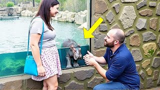 He Proposed at the Zoo – Then the Hippo Did THIS!