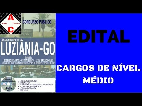 Edital Concurso Luziânia-GO 2016 - Cargos de Nível Médio