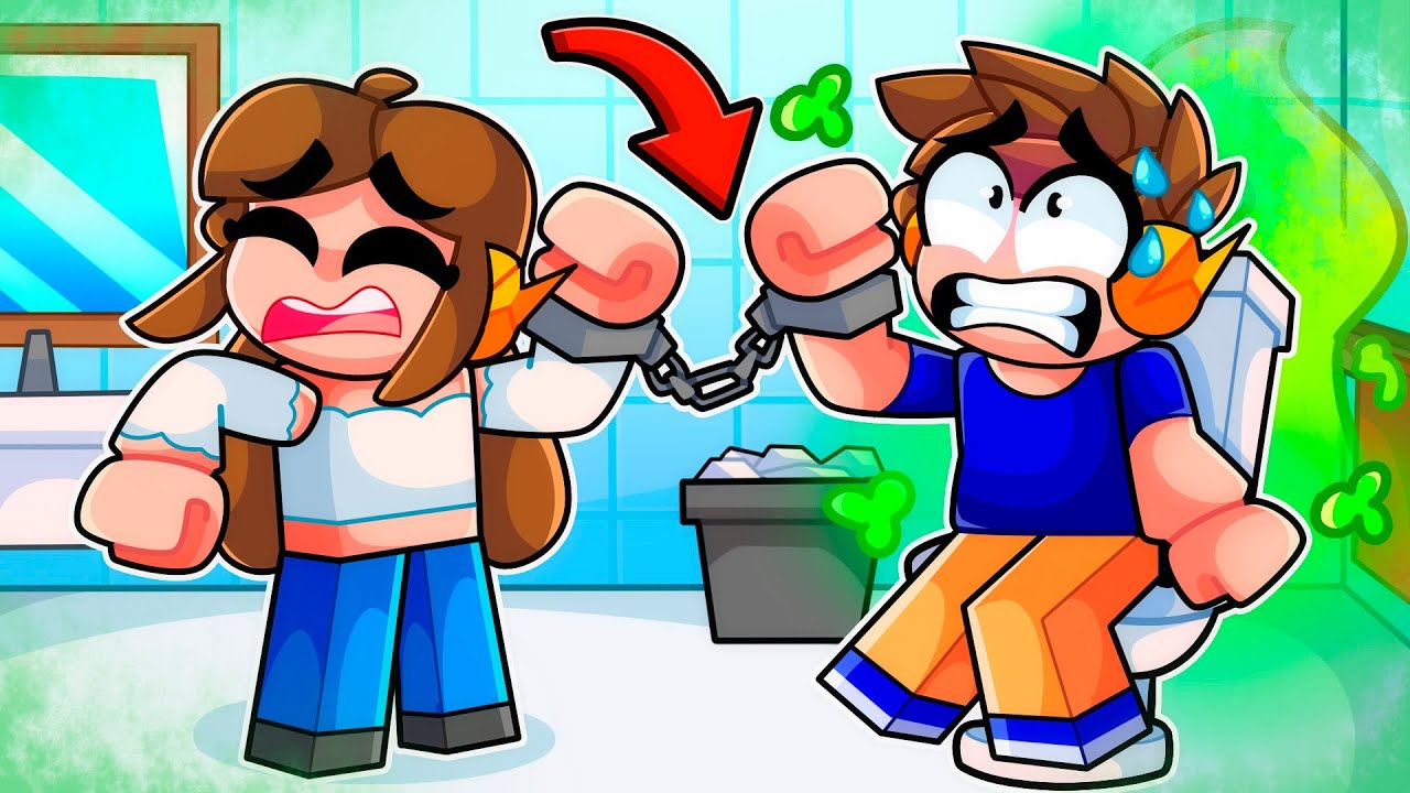 ACORRENTADOS por 24 HORAS com meu CRUSH no ROBLOX!