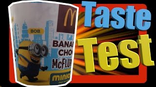 Download lagu McDonald's Minions Banana Chocolate McFlurry Taste Test mp3