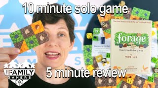 Forage - a 5 minute solo game review