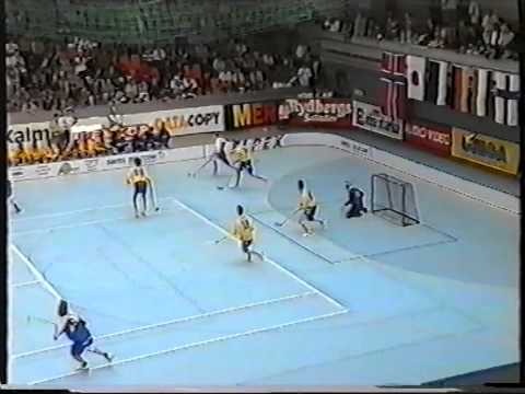Salibandy Ruotsi - Suomi EM -95 loppuottelu 3/5
