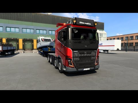 ETS 2 MOD  (1.44) Volvo FH500 8x4 Yacht Delivery From Dortmund to Osnabruck