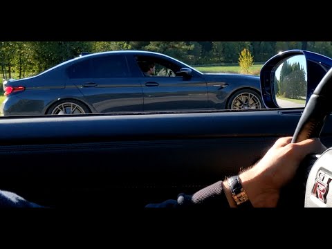 DRAG RACE 635 HP BMW M5 CS vs 620 HP Nissan GTR R35 JRM Racing Stage 5 and ROLL RACE