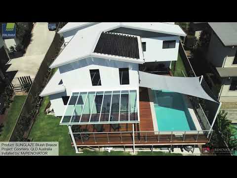 A beautiful SUNGLAZE residential patio cover project in Queensland, Australia
