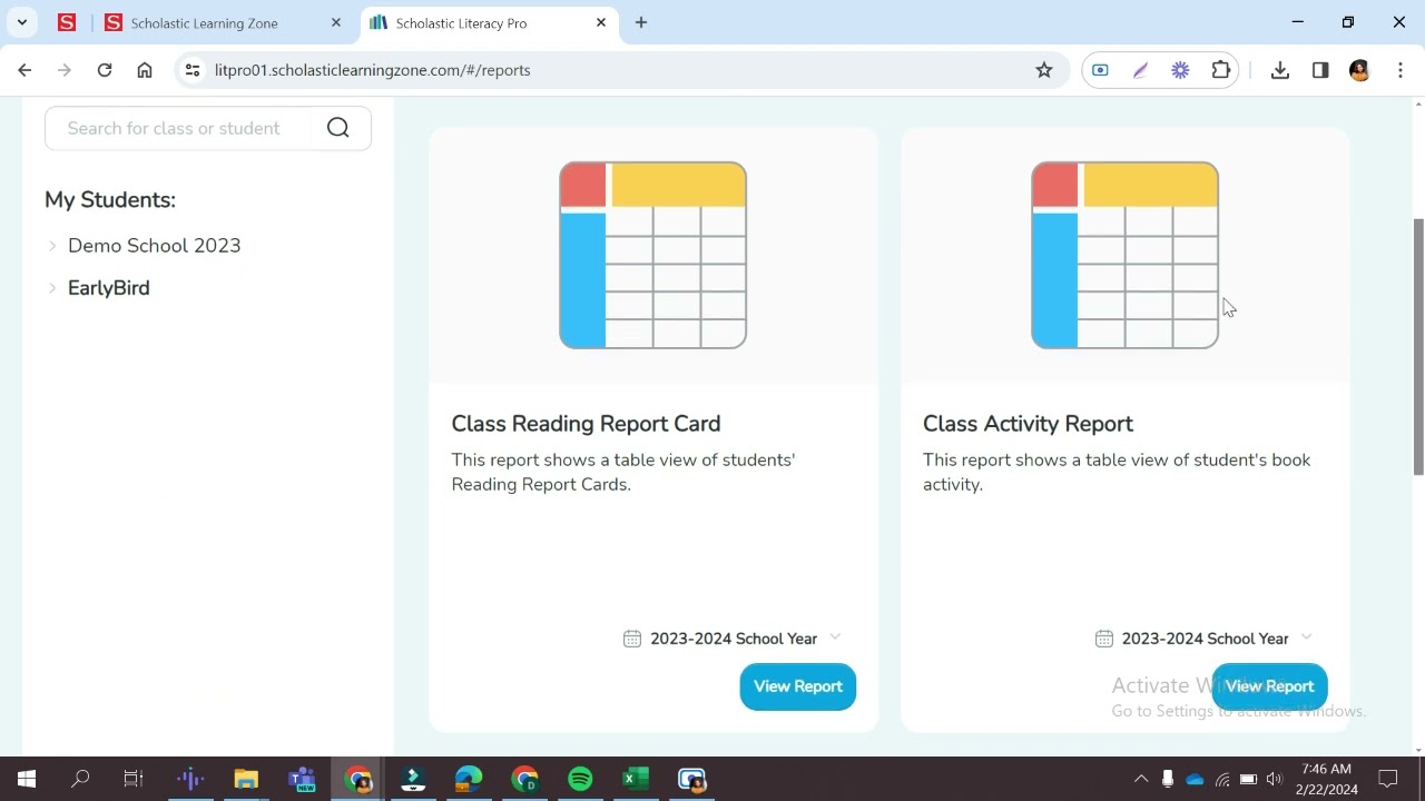 How to find the class's reading performance