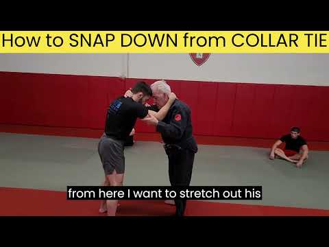 BJJ BEGINNER 😃 How to SNAP DOWN from COLLAR TIE #bjj