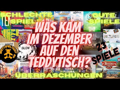 Was kam im Dezember auf den Teddytisch - Brettspiel Monatsrückblick - Brettspiel Teddy - Board Games