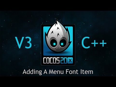 Cocos2d-x v3 C++ Tutorial 44 - Adding A Menu Font Item