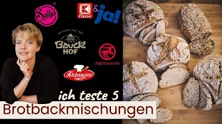 5 Brotbackmischungen im Test | Sallys Welt, Bauckhof, Küchenmeister, JA!/K-Classic & Rossmann