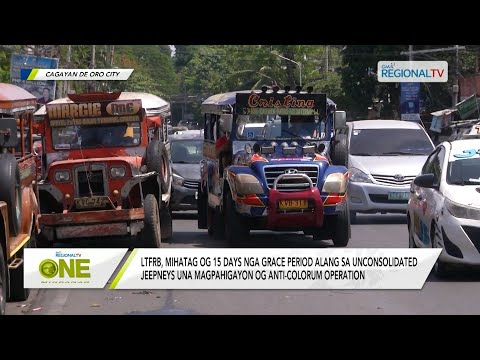 One Mindanao: LTFRB, mihatag og 15 days nga grace period alang sa unconsolidated jeepneys