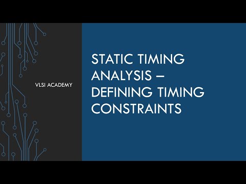 STA lec15 defining input output constraints part 1 | static timing analysis tutorial | VLSI