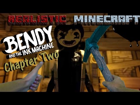 Realistic Minecraft: Steve Enters Bendy's World!