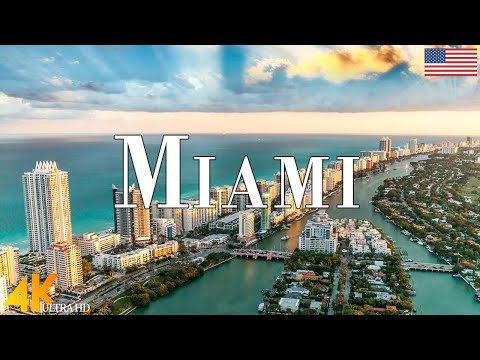 FLYING OVER MIAMI (4K UHD) - Relaxing Music Along With Beautiful Nature Videos - 4k ULTRA HD