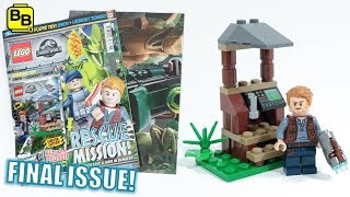 YouTube thumbnail: FINAL ISSUE!!! LEGO JURASSIC WORLD MAGAZINE REVIEW ISSUE 2!