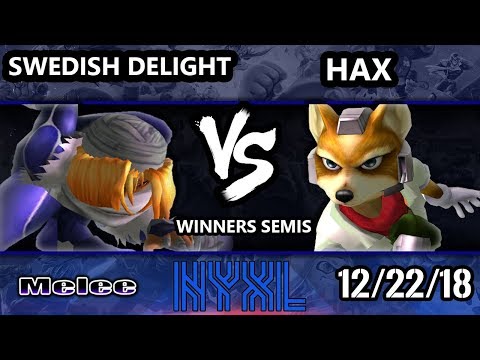 Smash Melee Tournament - Hax (Fox) Vs. Swedish Delight (Sheik) NYXL SSBM Winners Semis