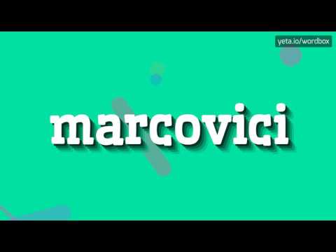 MARCOVICI - HOW TO PRONOUNCE IT!?