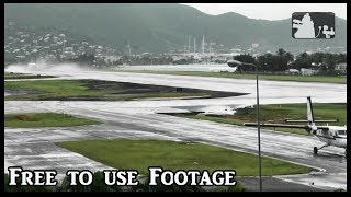 Spotting at a Rainy St Maarten (Free to use footage) part 4