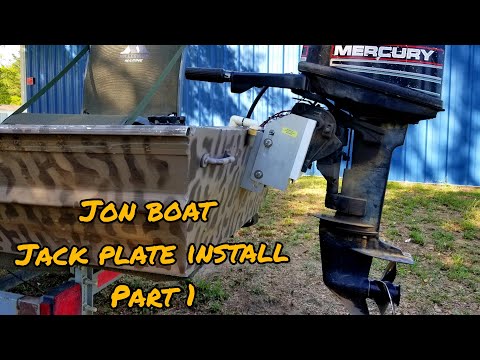 Duracraft 14'x36\" Jon boat jack plate / setback bracket installation