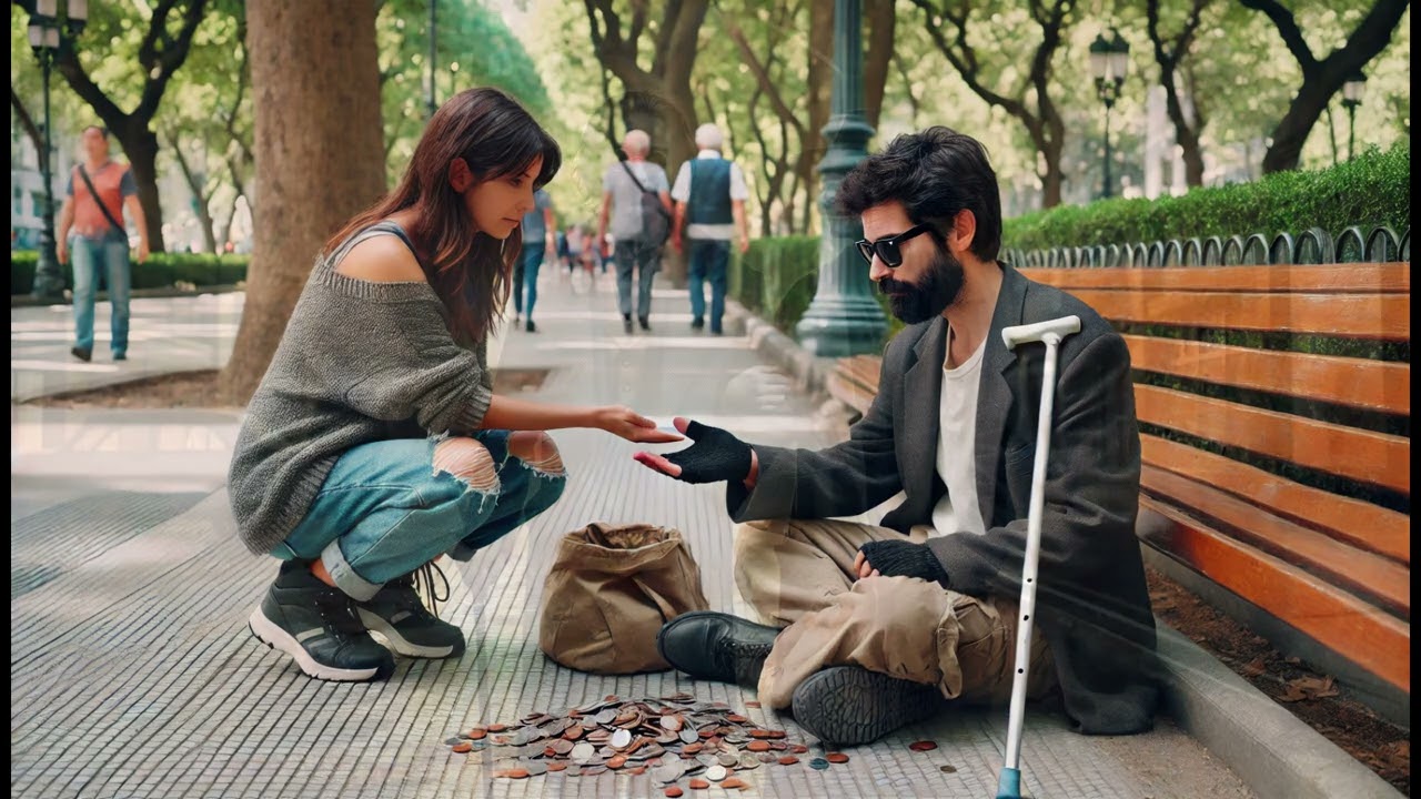 Multimillonario finge ser ciego para poner a prueba a una mendiga... ¡Lo que descubrió......