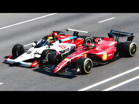Ferrari F1 2022 vs IndyCar (Oval Kit) at Drag Race 20 KM