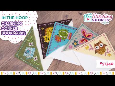 Charming Corner Bookmarks in your Machine Embroidery Hoop!