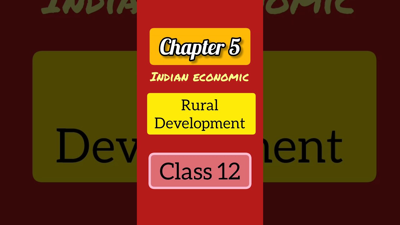 chapter 5 indian economy class 12 | indian economy rural development class 12 #indianeconomy