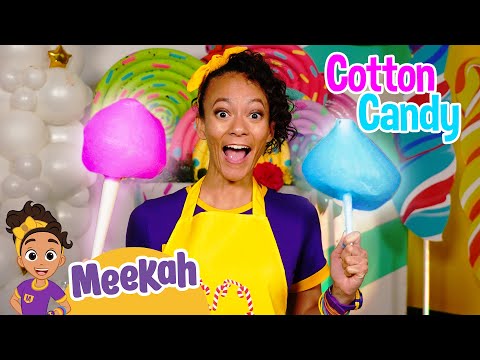Meekah Creates Colorful Christmas Cotton Candy! 🍬