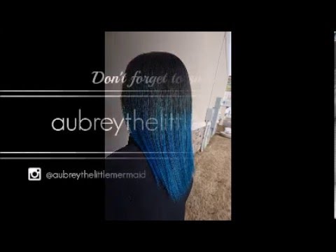Blue Ombre Before and After