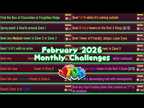 Eternal Towers of Hell | EToH - February 2026 Monthly Challenges
