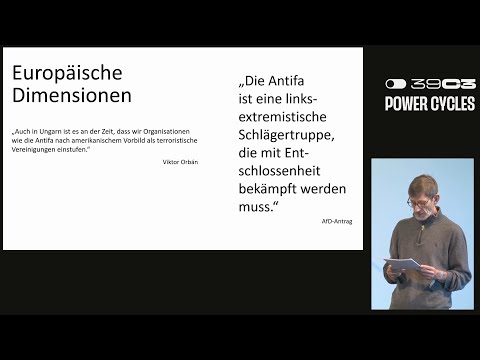 Video Thumbnail: 39C3 - selbstverständlich antifaschistisch! Aktuelle Informationen zu den Verfahren im Budapest-Komp