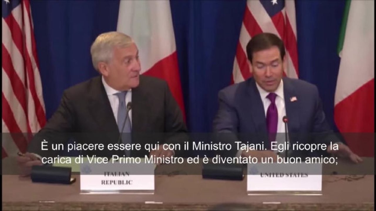 Firma memorandum intesa materie critiche, Rubio: Italia un grande partner degli Stati Uniti
