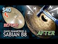 Hand Hammering A Cheap Sabian Ride Cymbal