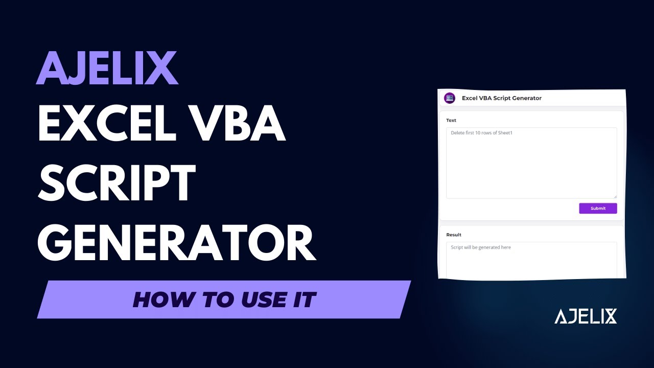 How To Generate Excel VBA Scripts - Ajelix