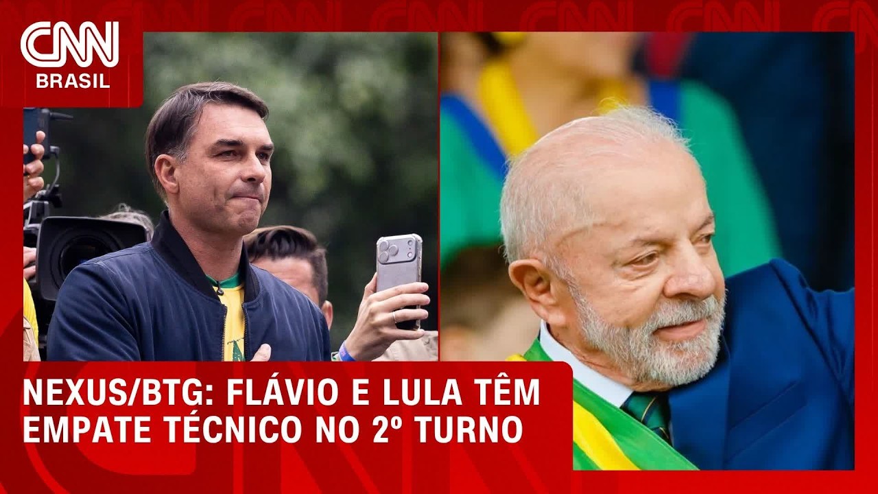 Flávio e Cury ficam numericamente à frente de Lula no 2º turno, aponta pesquisa | CNN NOVO DIA