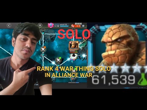 ALLIANCE WAR RANK 4 THING SOLO - MCOC - ALLIANCE WAR SEASON 40 - mcoc alliance war - mcoc English