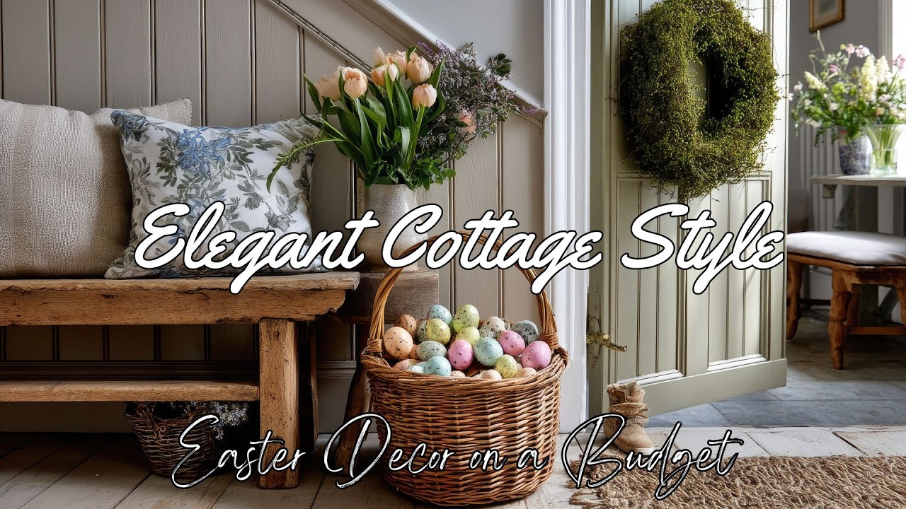 Elegant Cottage Easter Home Tour | Cozy Small Space Decor on a Budget