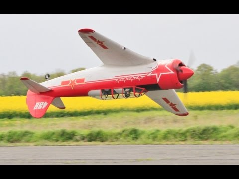 ③ GIANT 1/3 SCALE RC YAK 11 - MOKI 400cc 5 CYL RADIAL - ALI AT RAF TIBENHAM VE-DAY TRIBUTE - 2015